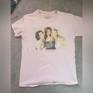 Pink friends Monica Rachel Phoebe graphic tee